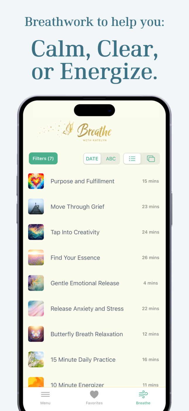 BWK Breathe with KateLyn Breathwork App help you feel calm clear energized 1