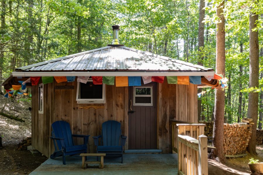 horizontal outside sauna