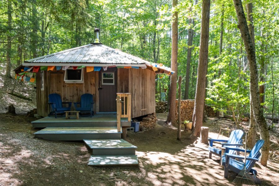 horizontal sauna outside